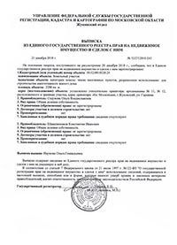 Образец выписки из ЕГРП