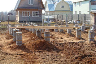 Закладка фундамента